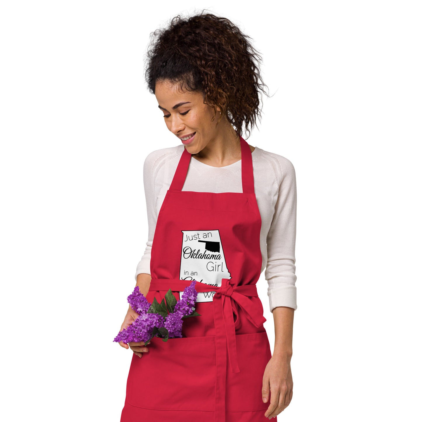 Just an Oklahoma Girl in an Alabama World Organic cotton apron