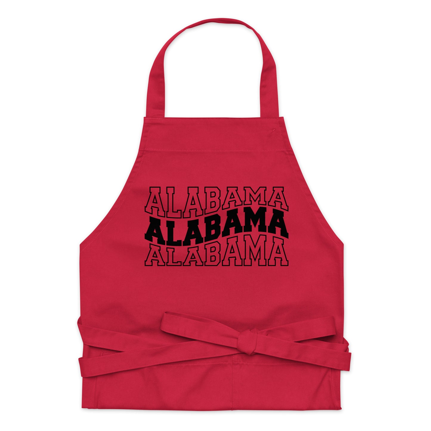 Alabama Wavy Letters Organic cotton apron