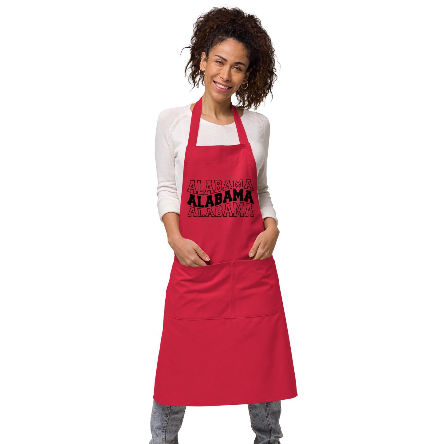 Alabama Wavy Letters Organic cotton apron