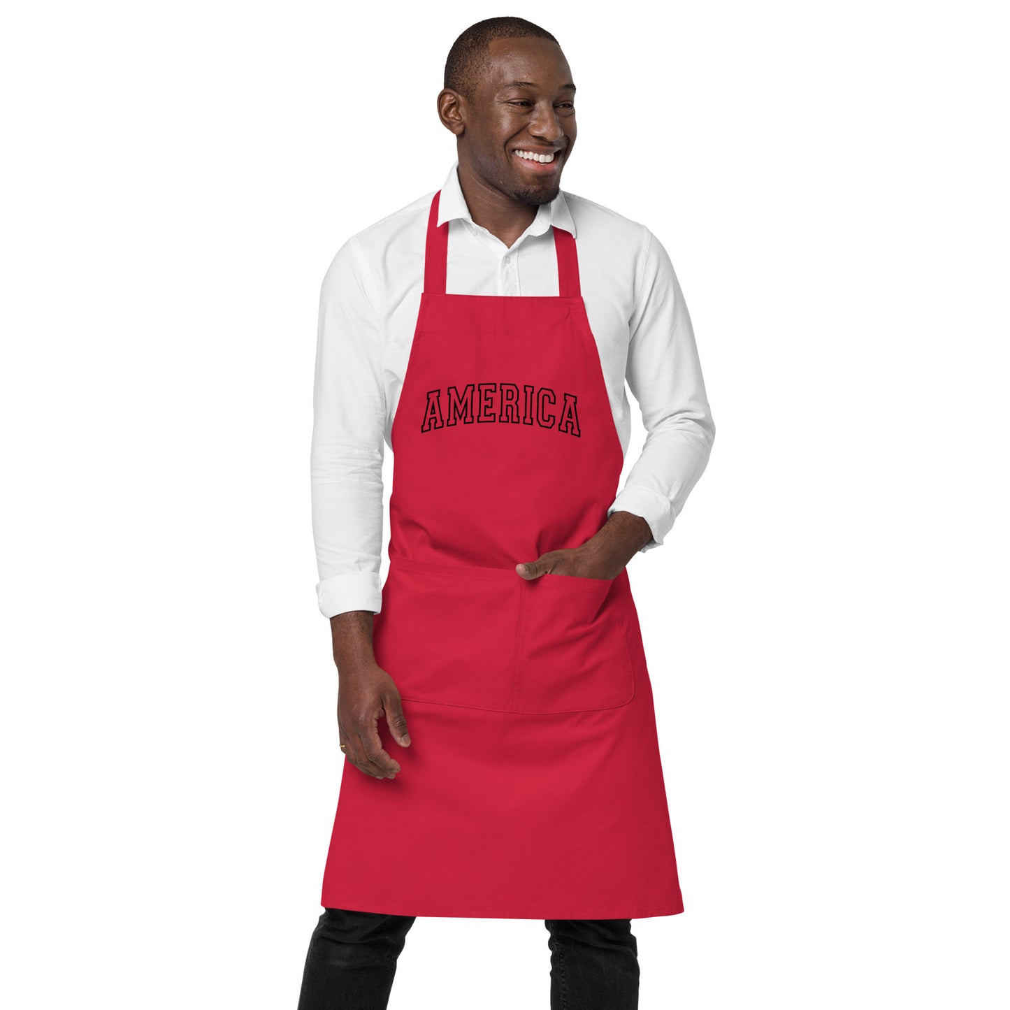 America Varsity Letters Organic cotton apron