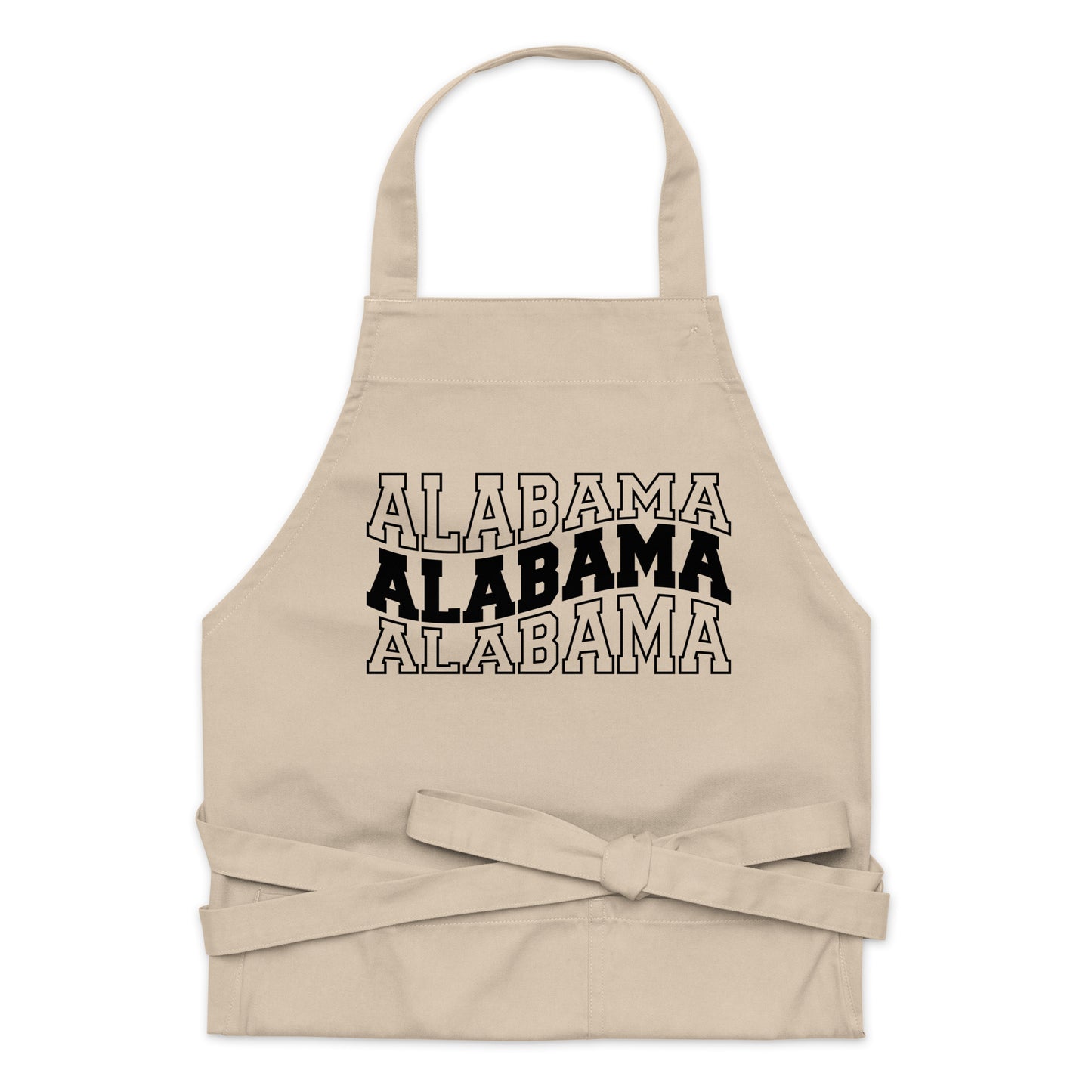 Alabama Wavy Letters Organic cotton apron