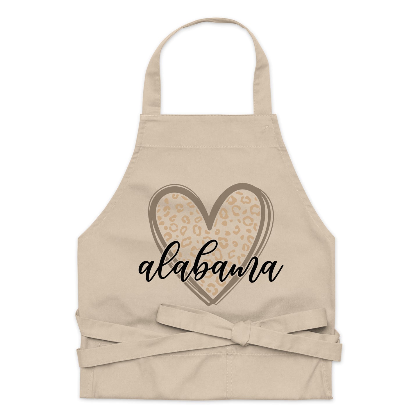 Alabama Leopard Heart Organic cotton apron