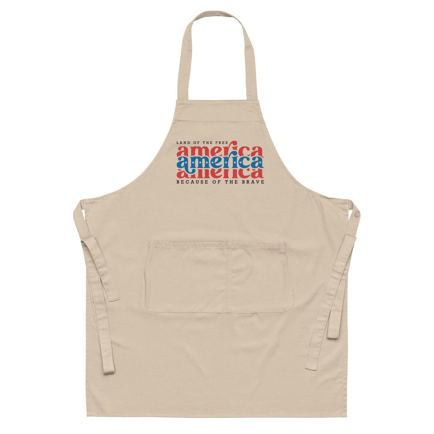 America Land of the Free Organic cotton apron