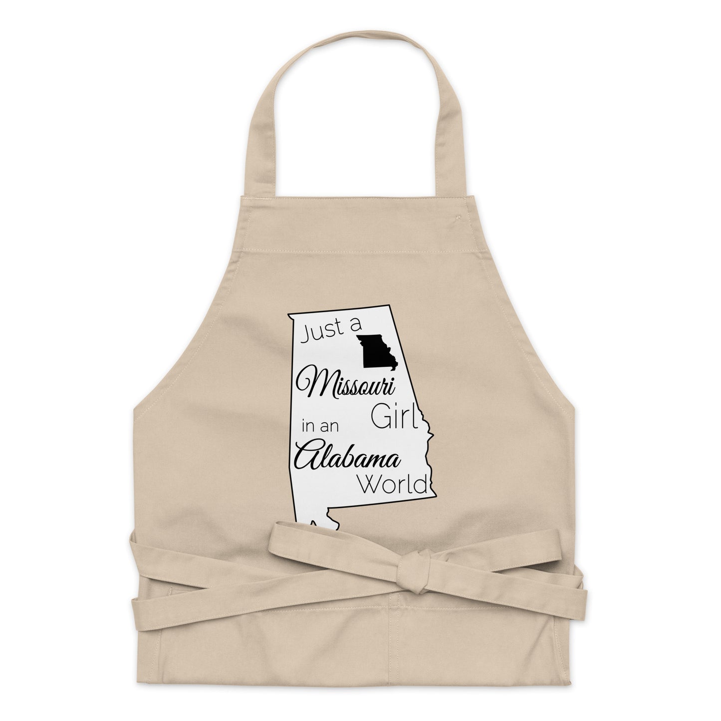 Just a Missouri Girl in an Alabama World Organic cotton apron