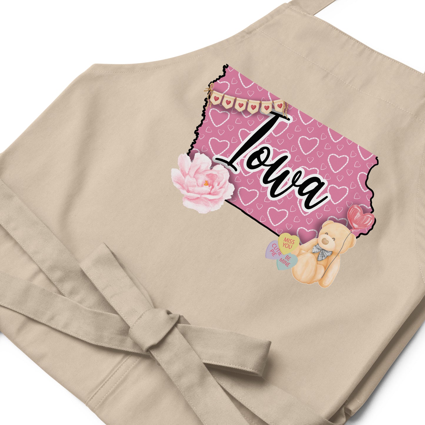 Iowa Valentine Organic cotton apron