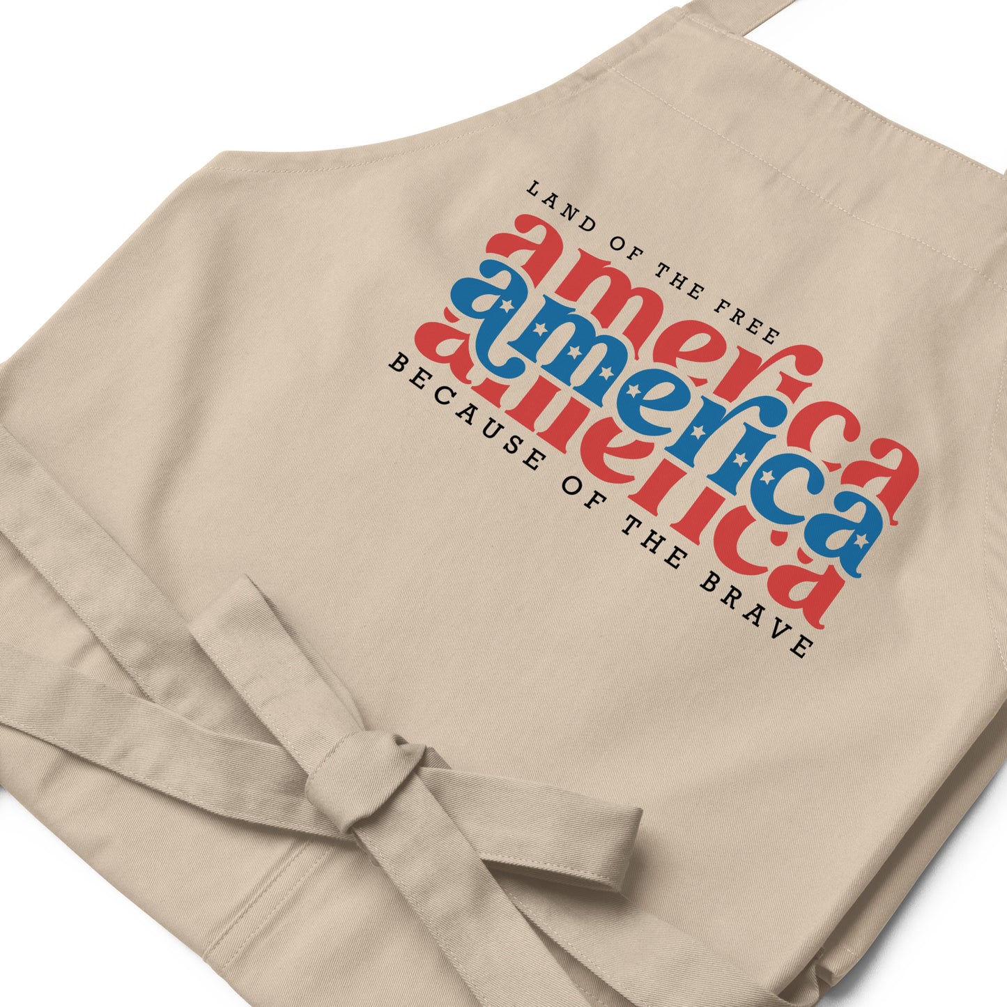 America Land of the Free Organic cotton apron