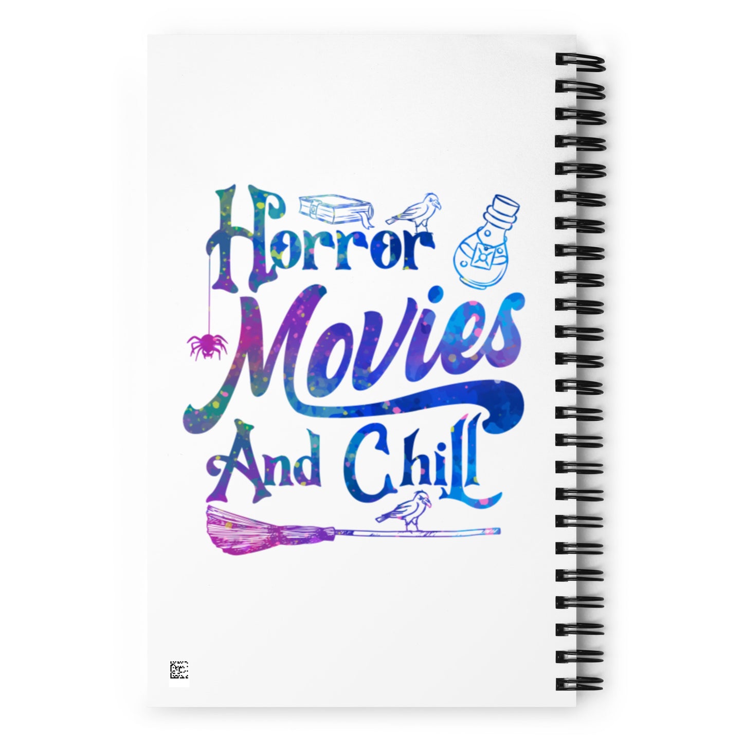 Horror Movies and Chill Spiral notebook