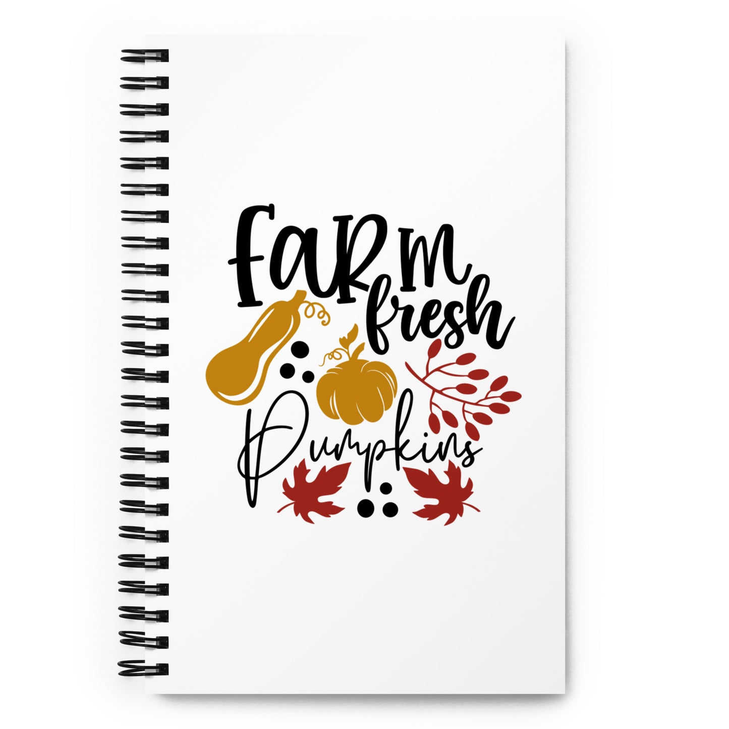 Farm Fresh Pumpkins Spiral notebook