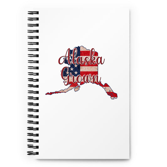 Alaska Grown US Flag Spiral Notebook