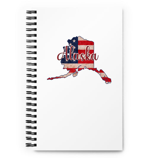 Alaska US Flag Spiral Notebook