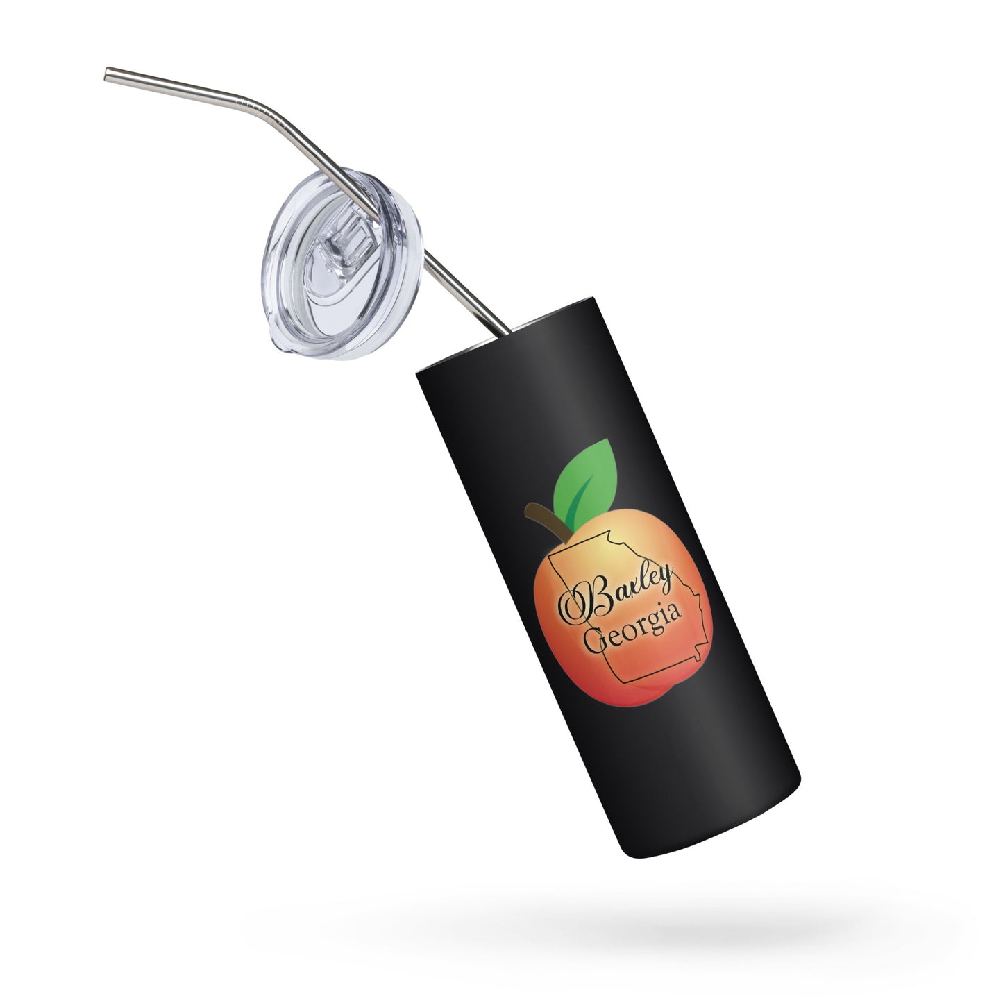 Baxley Georgia State Outline Peach Stainless Steel Tumbler 20 oz (600 ml)