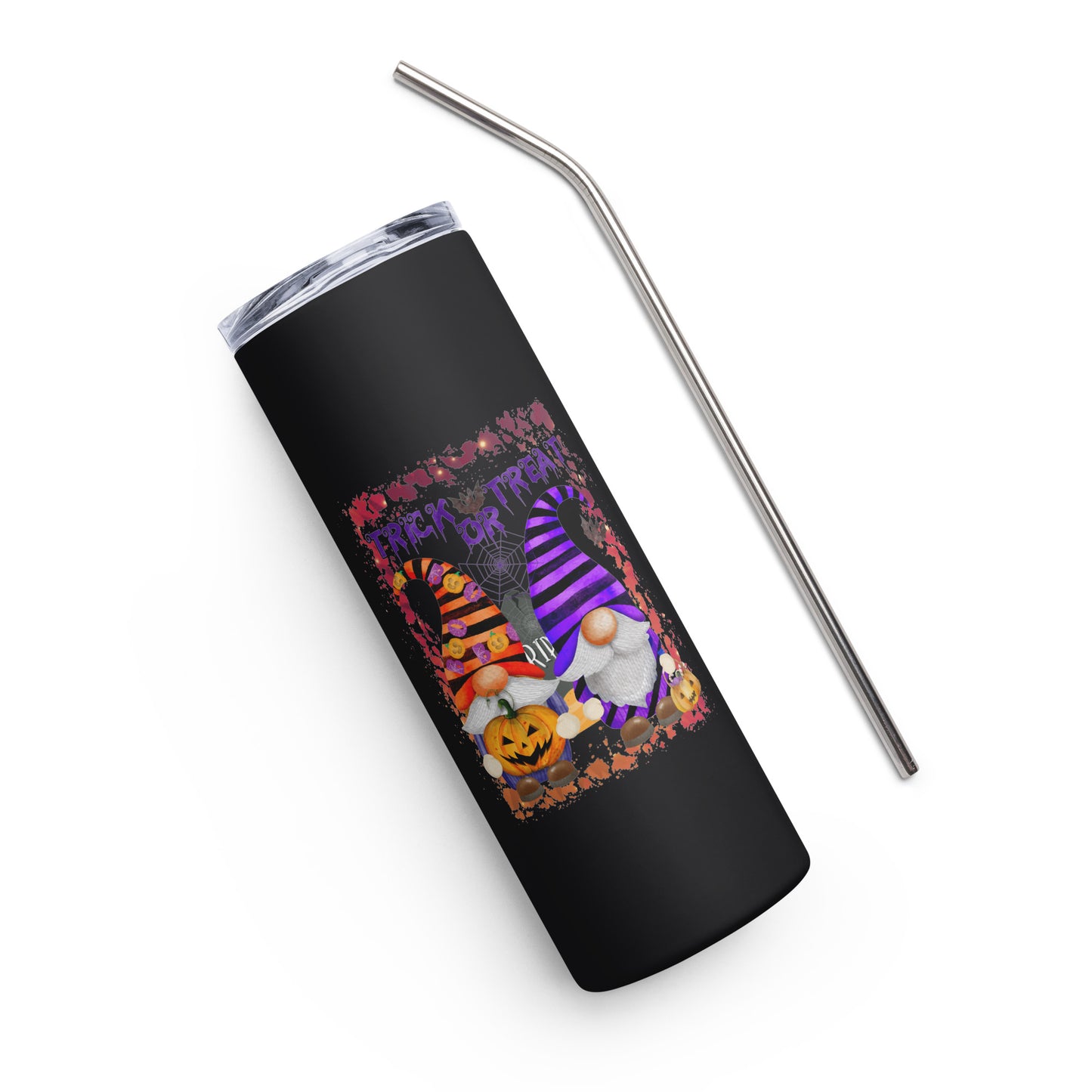 Trick or Treat Gnomes Stainless steel tumbler