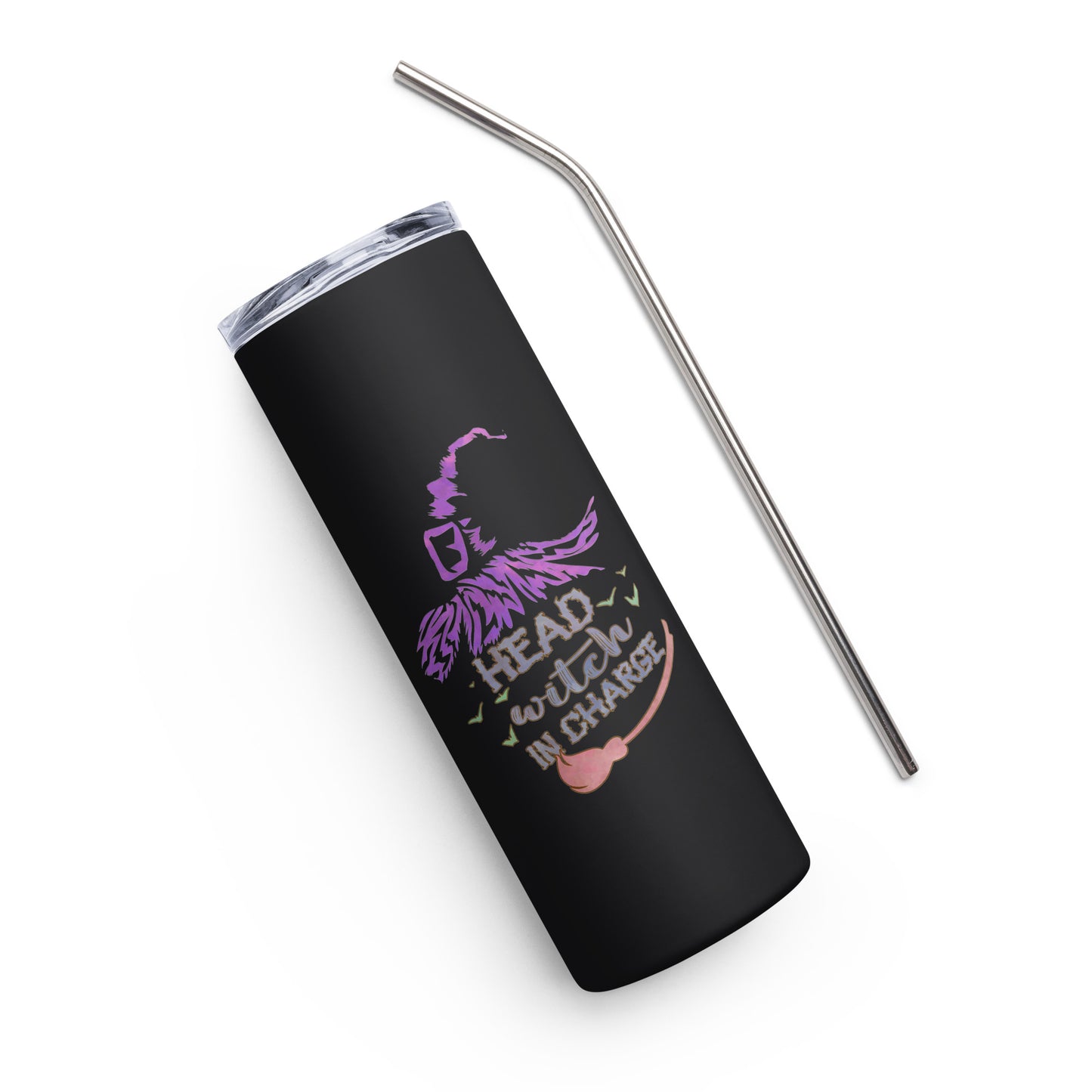 Head Witch in Charge Stainless steel tumbler