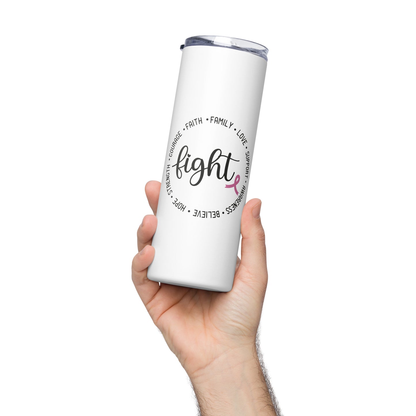 Fight Breast Cancer Awareness Stainless Steel Tumbler 20 oz (600 ml)