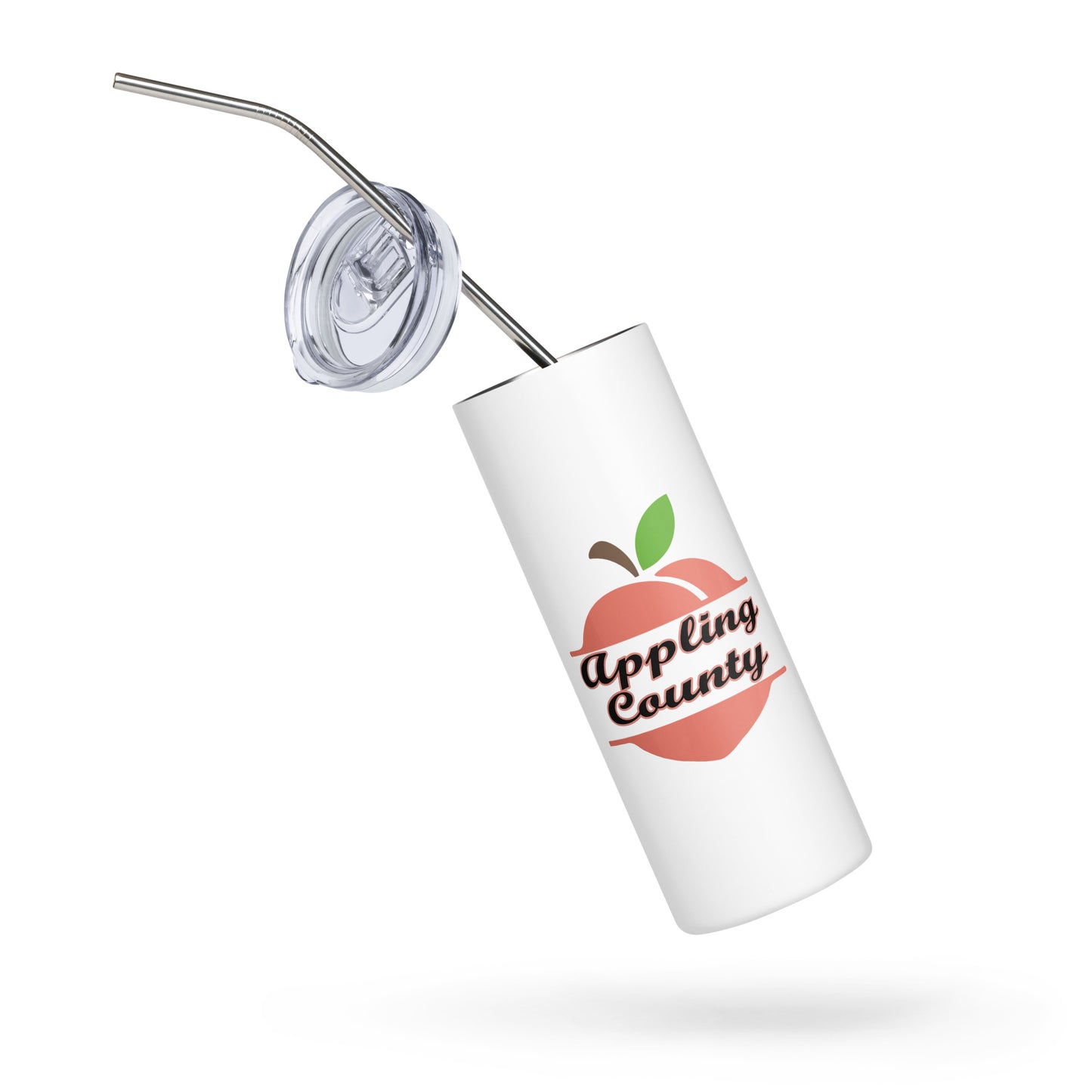Appling County Georgia Town Name on Peach Stainless Steel Tumbler 20 oz (600 ml)