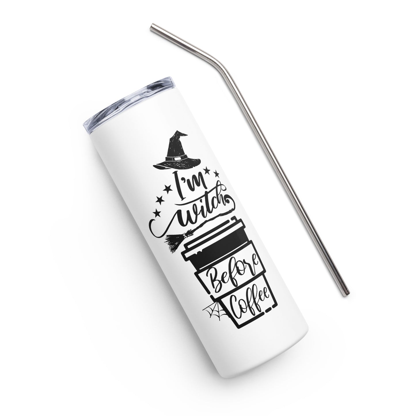 I'm a Witch Before Coffee Stainless steel tumbler