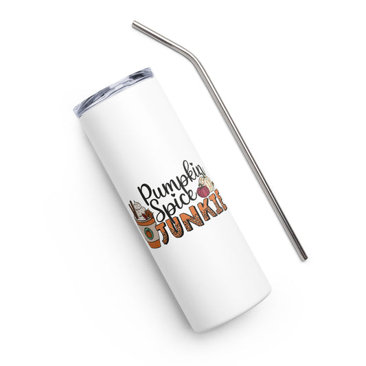 Pumpkin Spice Junkie Stainless steel tumbler