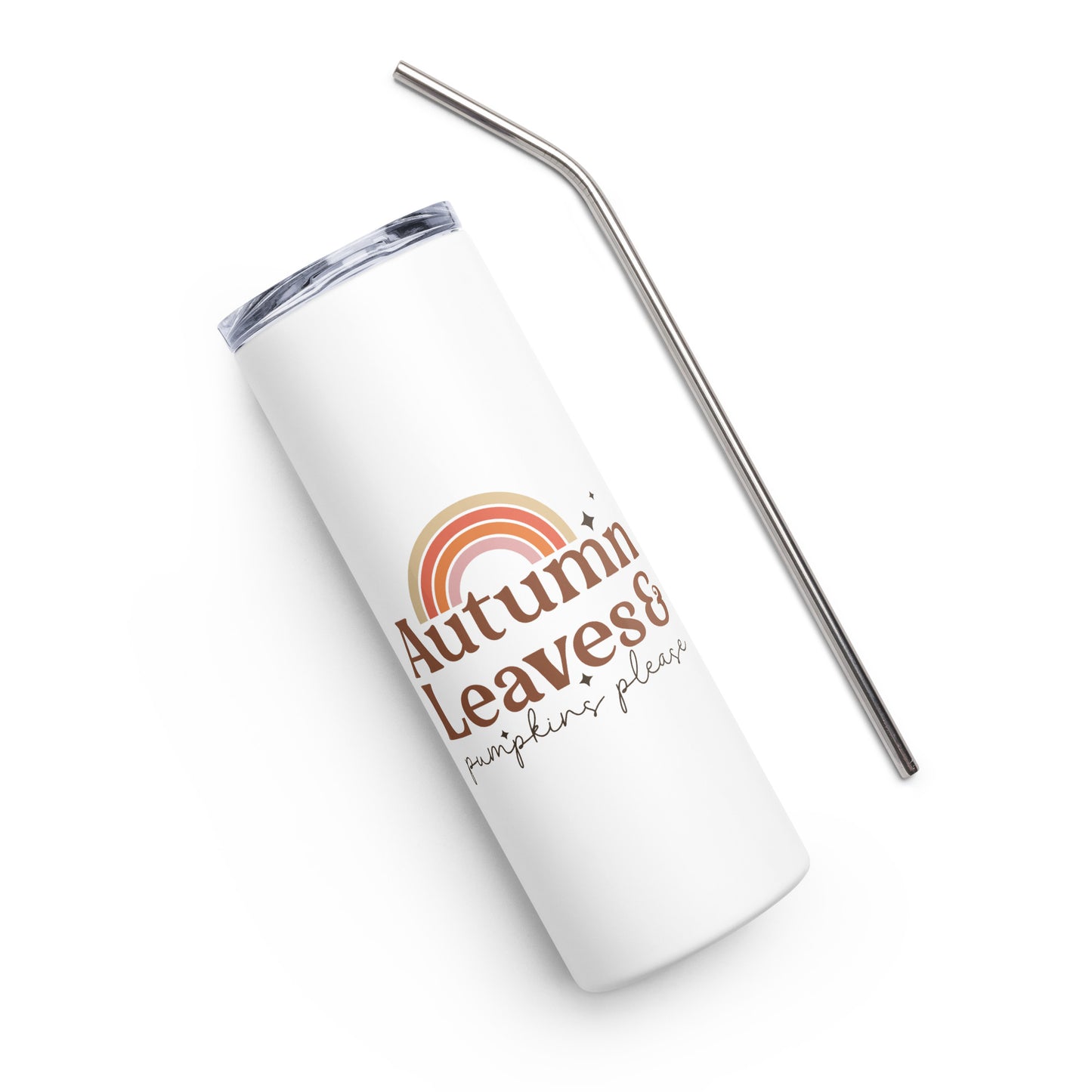 Autumn Leaves Pumpkins Please Stainless Steel Tumbler