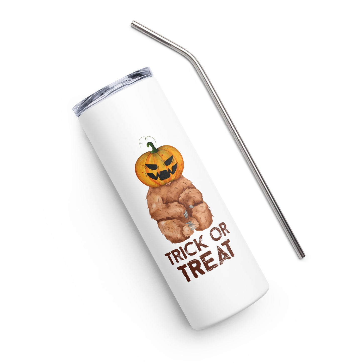 Trick or Treat Sloth Jack O'Lantern Stainless steel tumbler