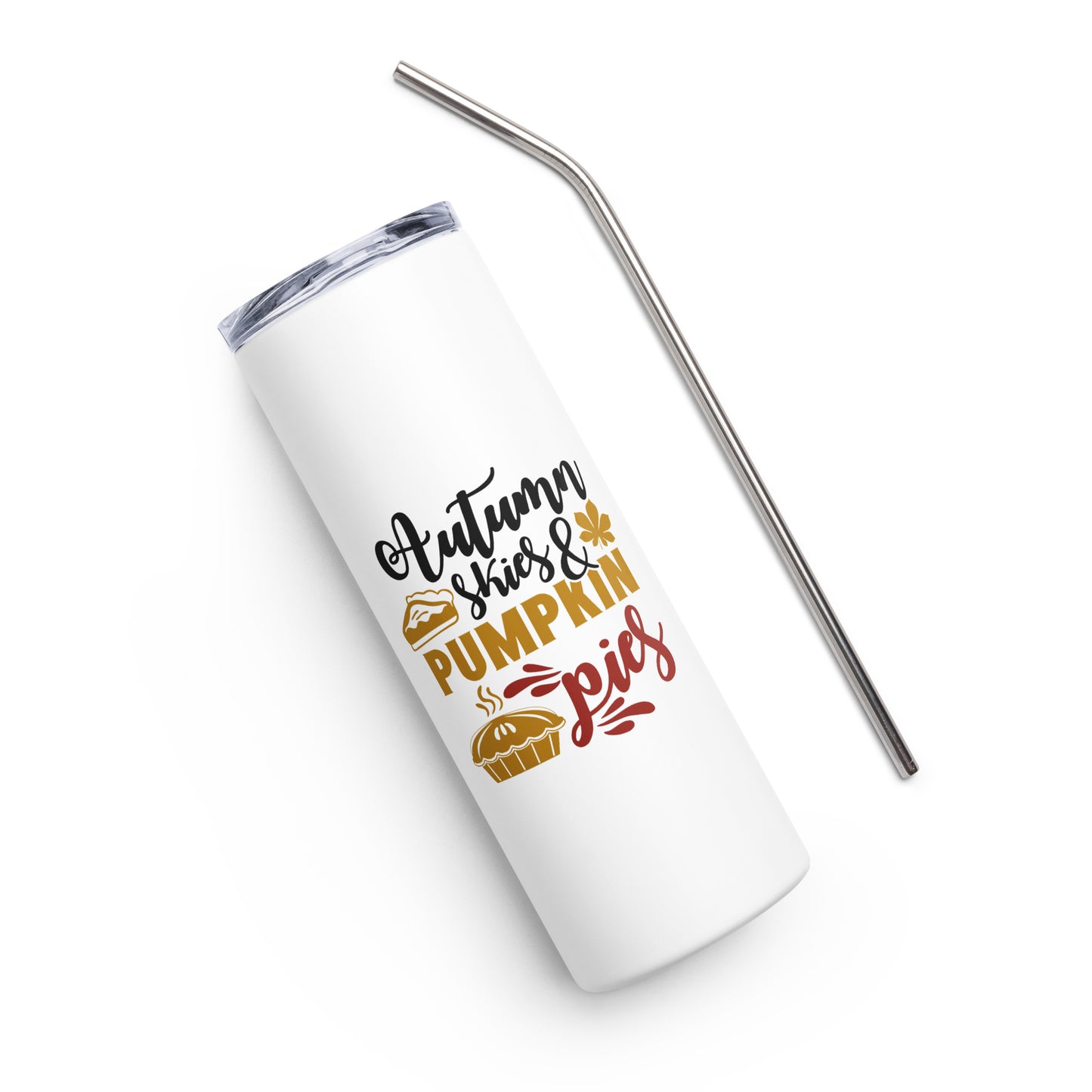 Autumn Skies & Pumpkin Pies Stainless steel tumbler