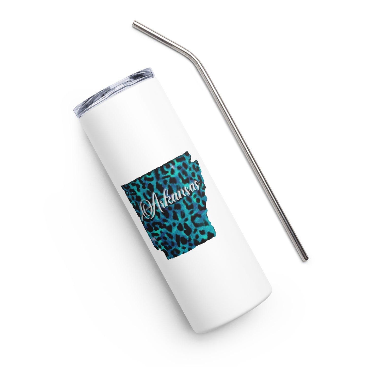 Arkansas Blue Leopard Stainless steel tumbler