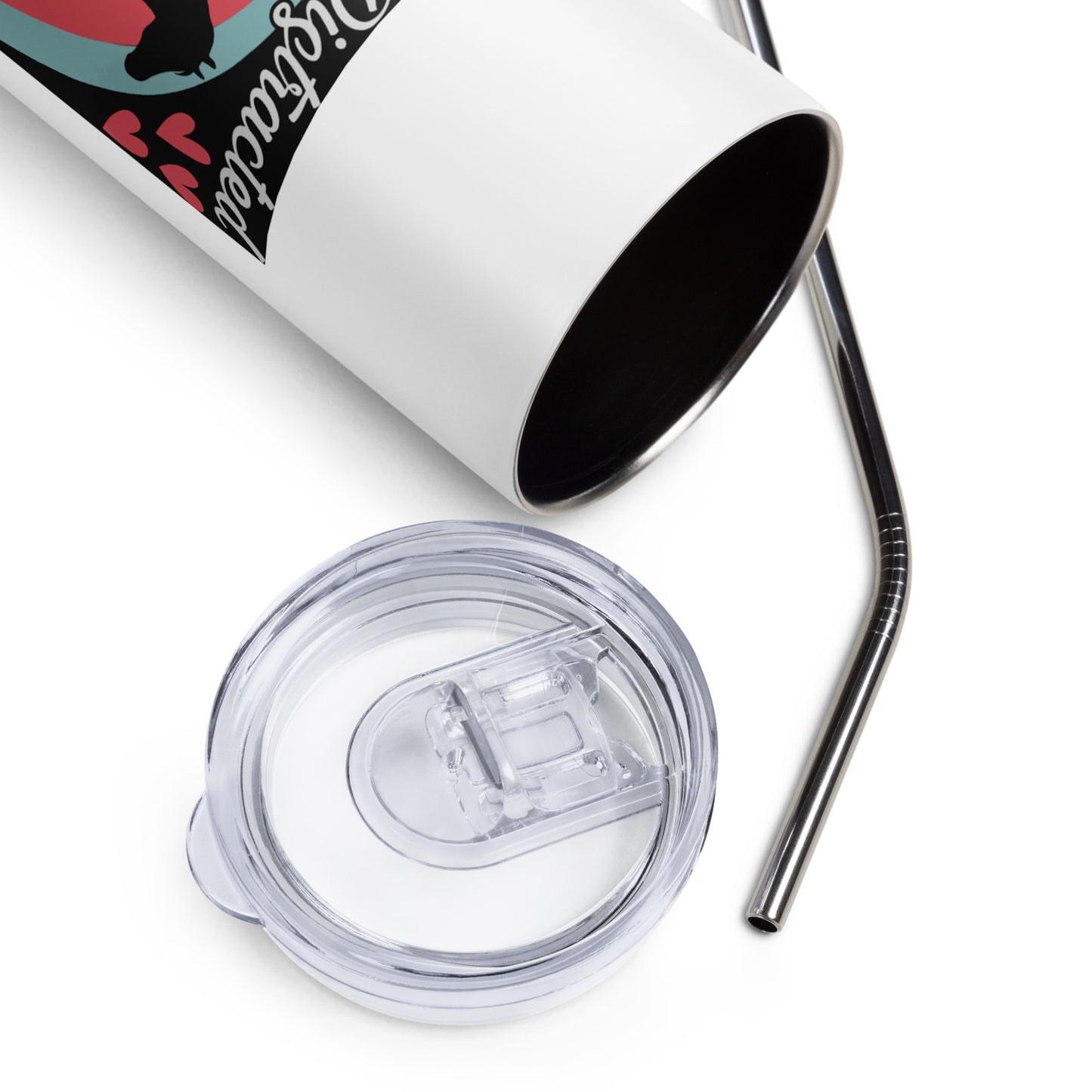 Easily Distracted by Horse and Dogs Stainless steel tumbler