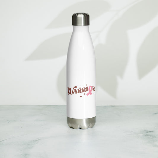 Warrior Breast Cancer Awareness Stainless Steel Water Bottle 17 oz (500 ml)