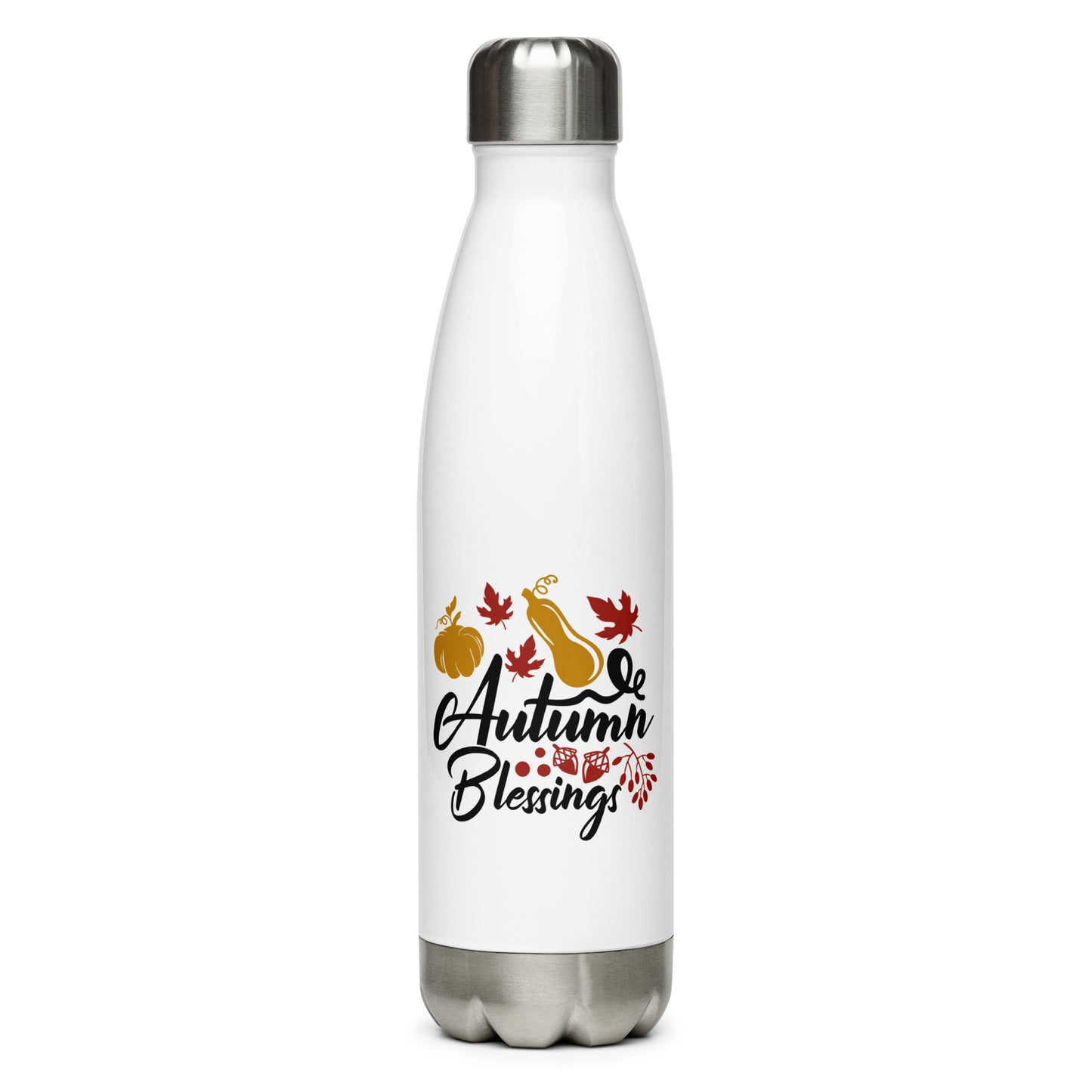 Autumn Blessings Stainless Steel Water Bottle