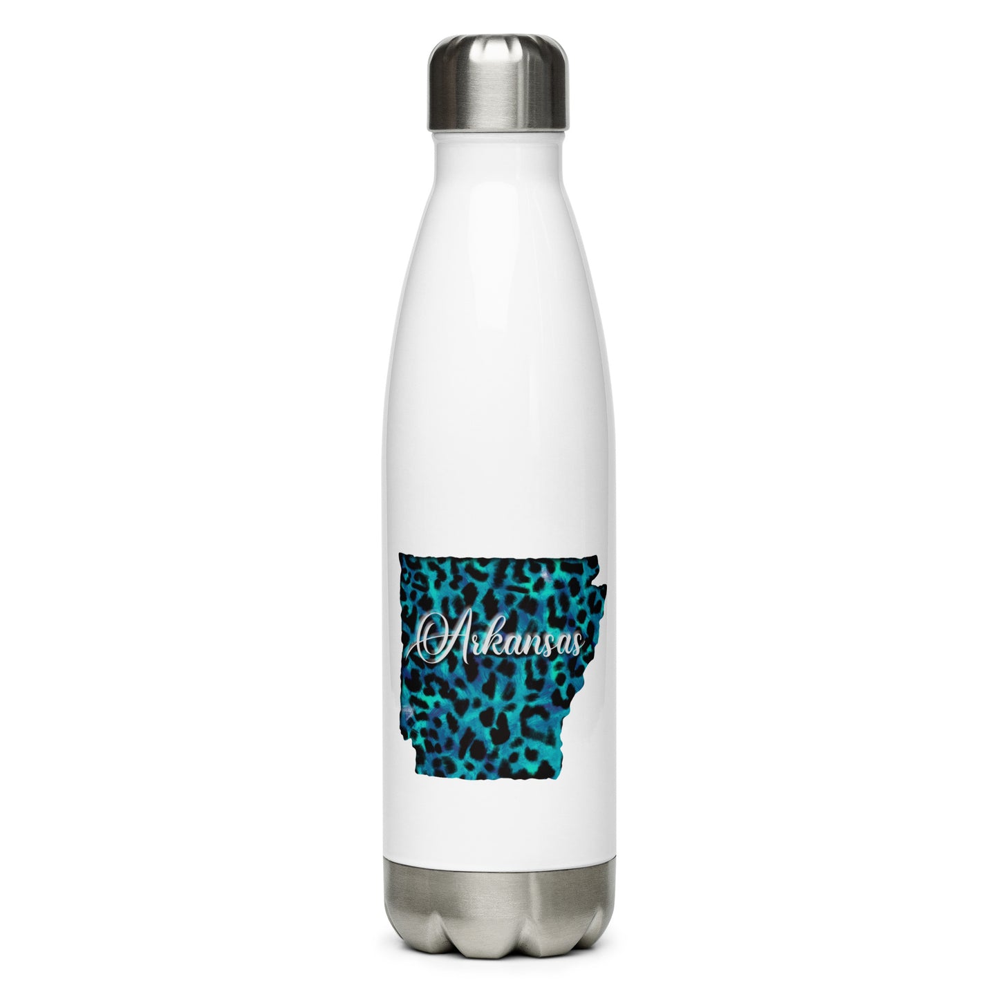 Arkansas Blue Leopard Stainless Steel Water Bottle