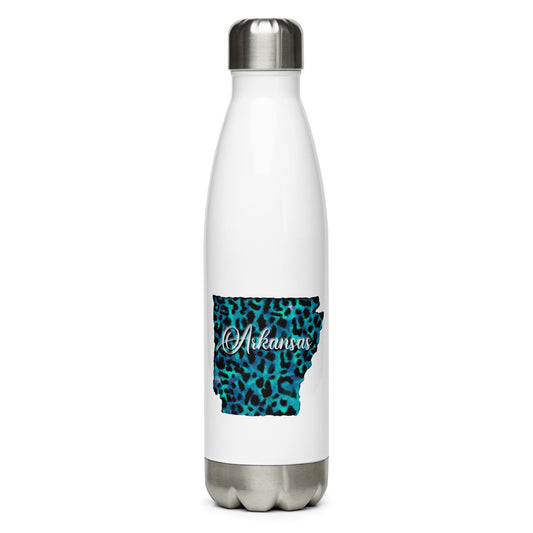 Arkansas Blue Leopard Stainless Steel Water Bottle