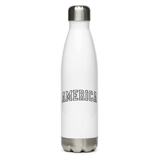 America Varsity Letters Stainless Steel Water Bottle