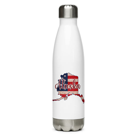 Alaska US Flag Stainless Steel Water Bottle