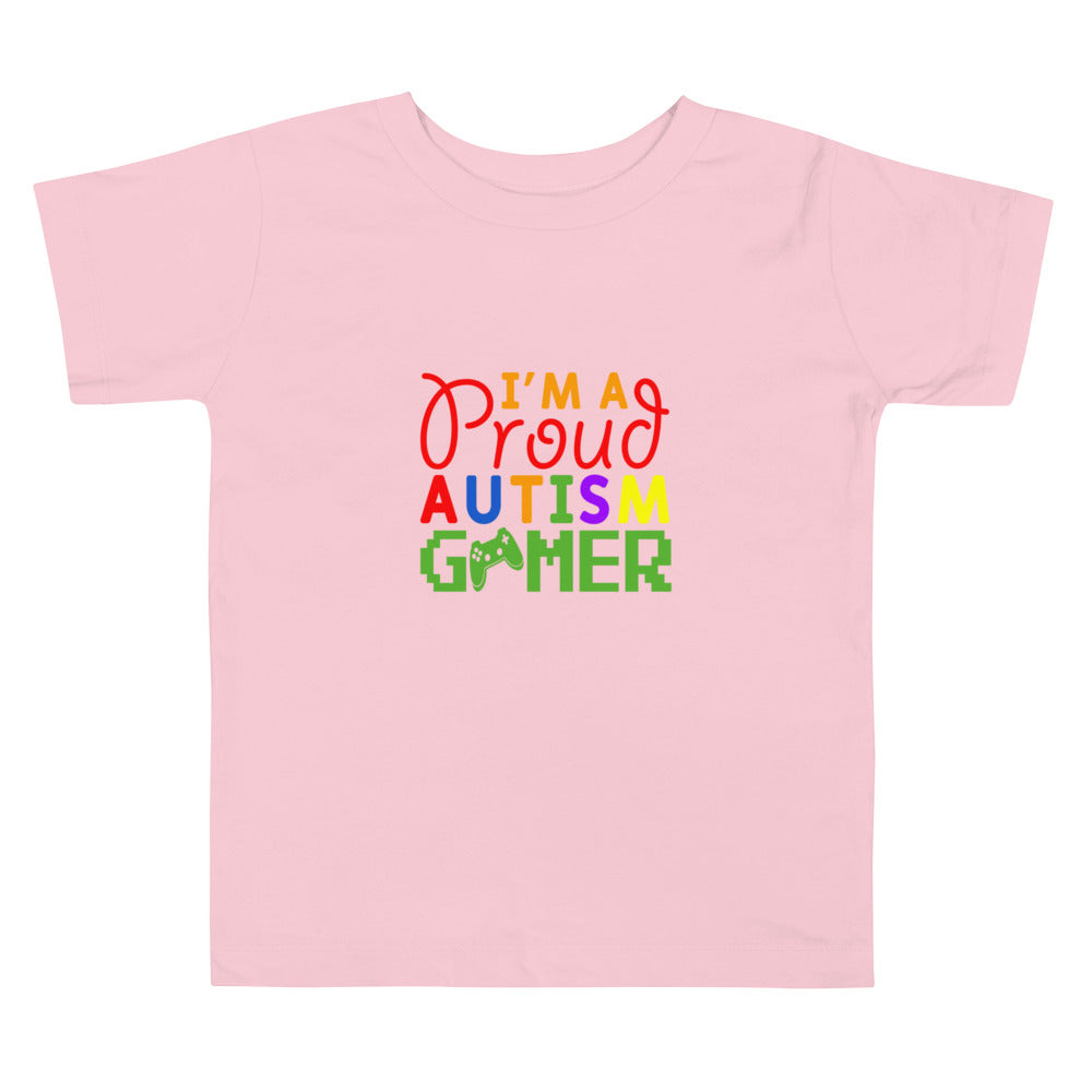 I'm a Proud Autism Gamer Toddler Short Sleeve Tee