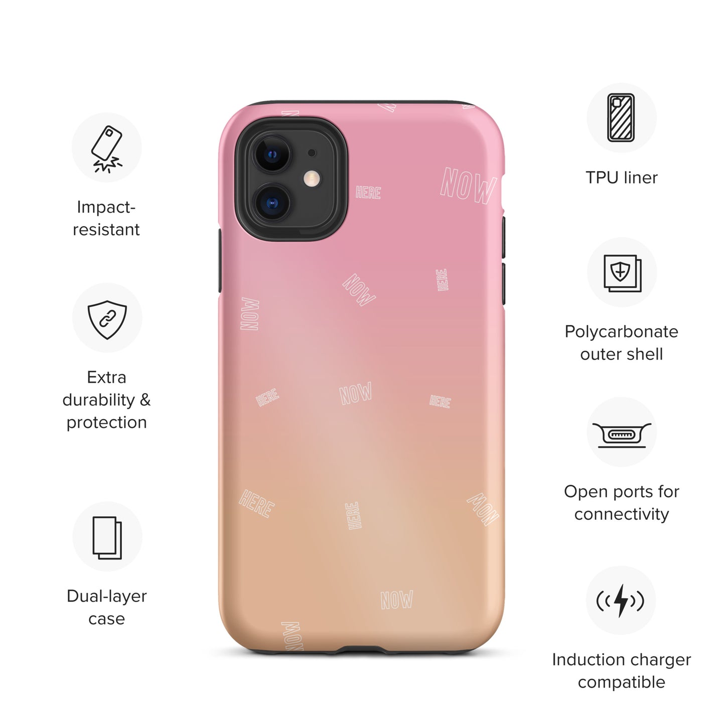 Here Now Tough iPhone case