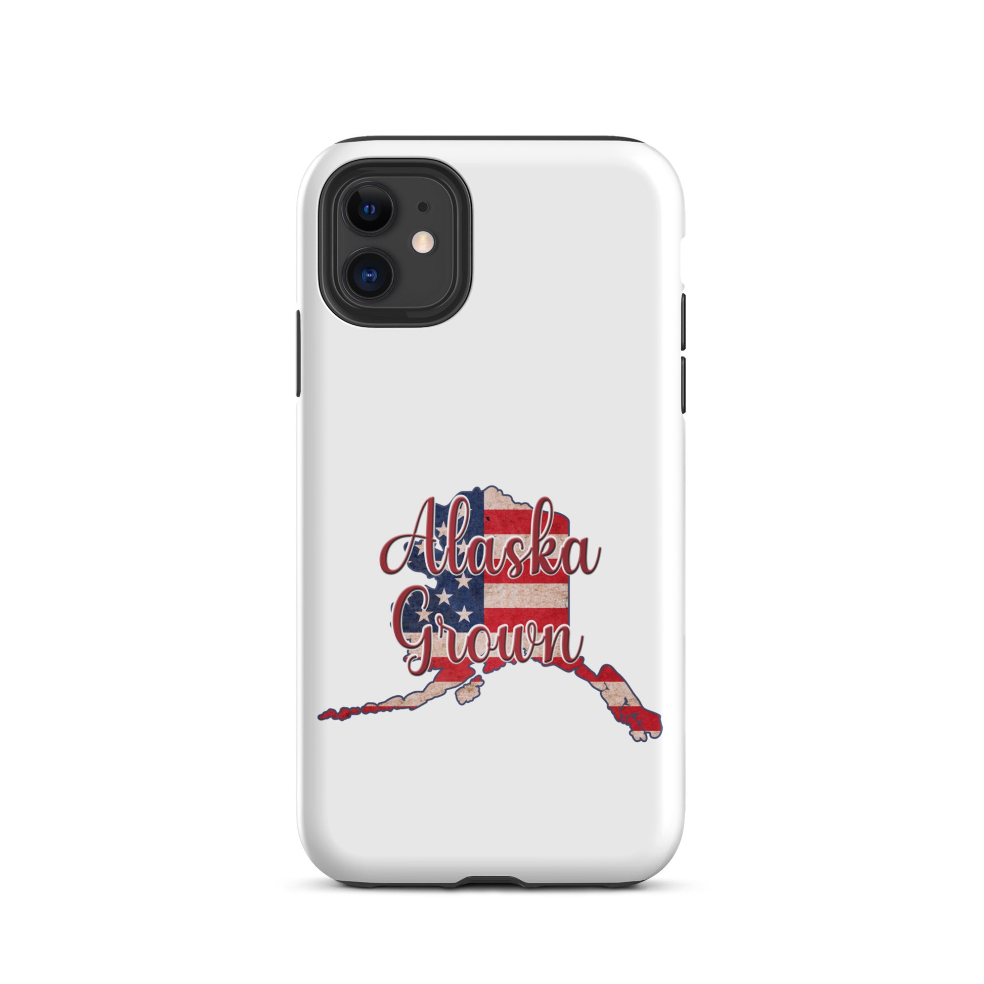 Alaska Grown US Flag Tough iPhone Case