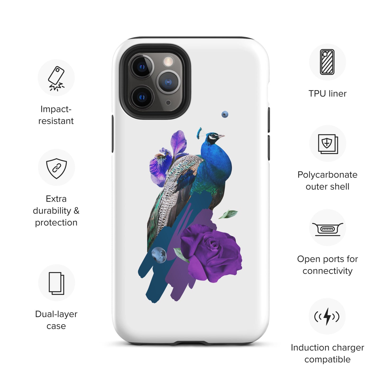 Peacock Tough iPhone case