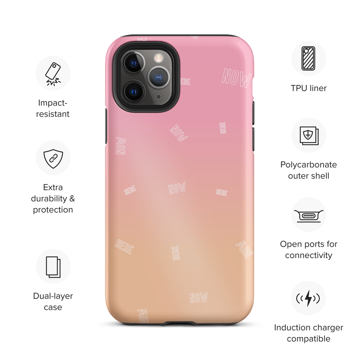 Here Now Tough iPhone case
