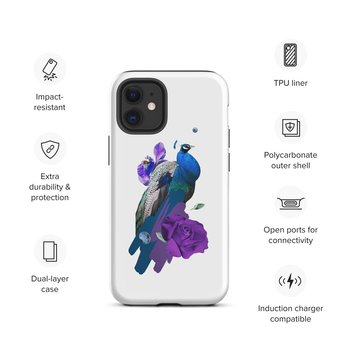 Peacock Tough iPhone case
