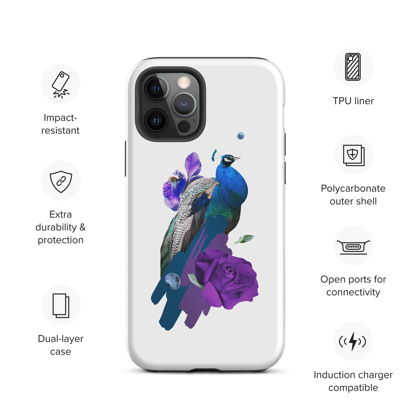 Peacock Tough iPhone case