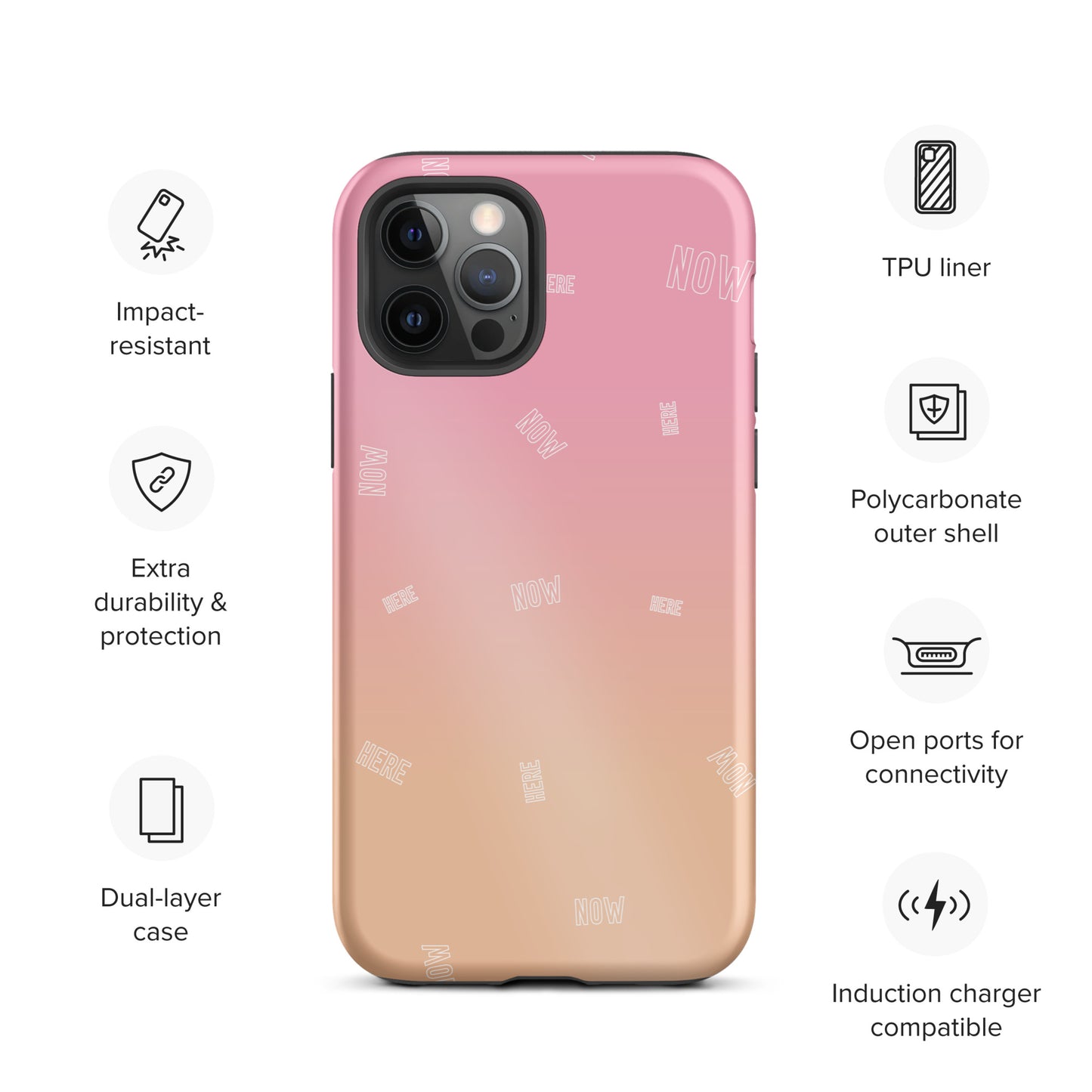 Here Now Tough iPhone case