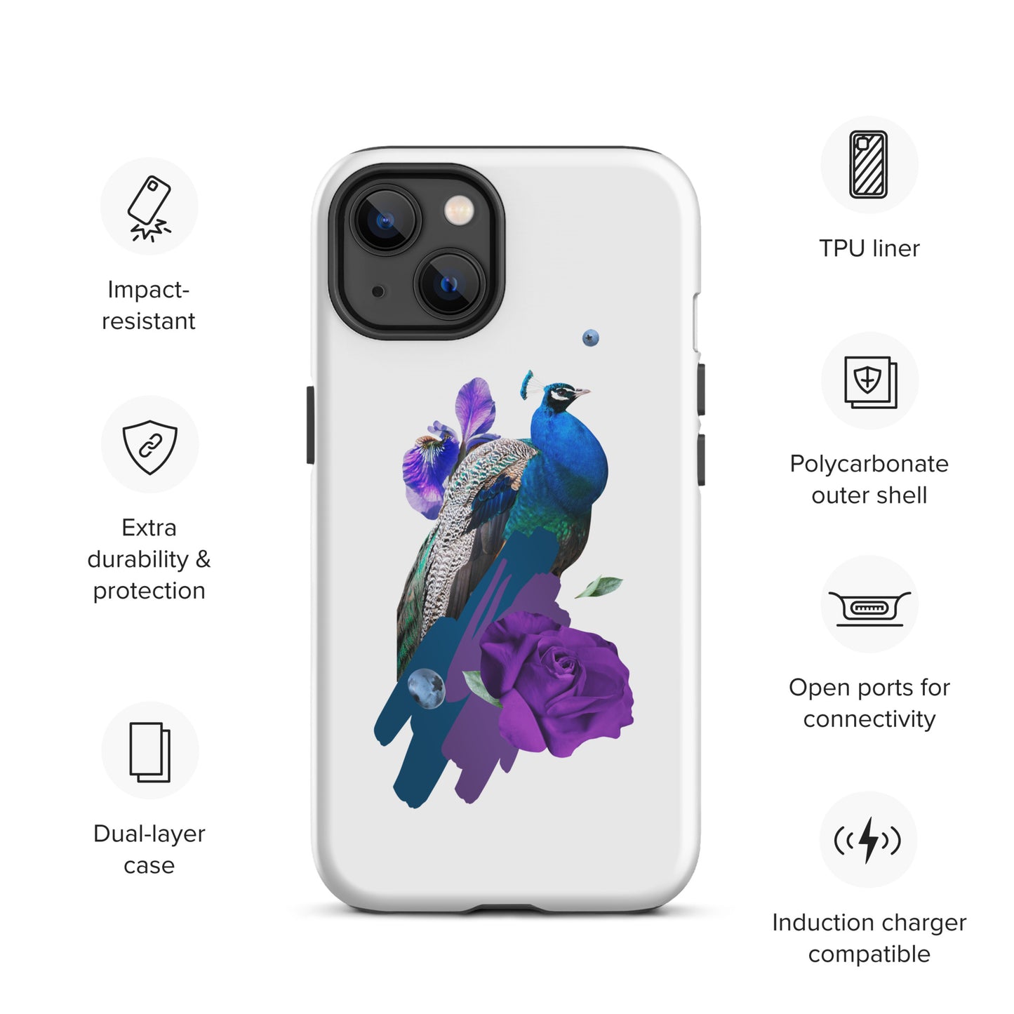 Peacock Tough iPhone case