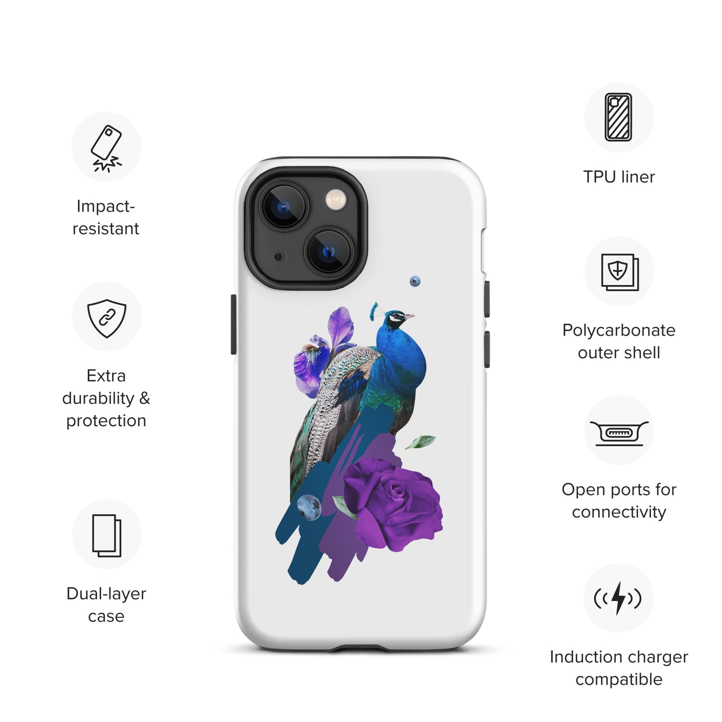 Peacock Tough iPhone case