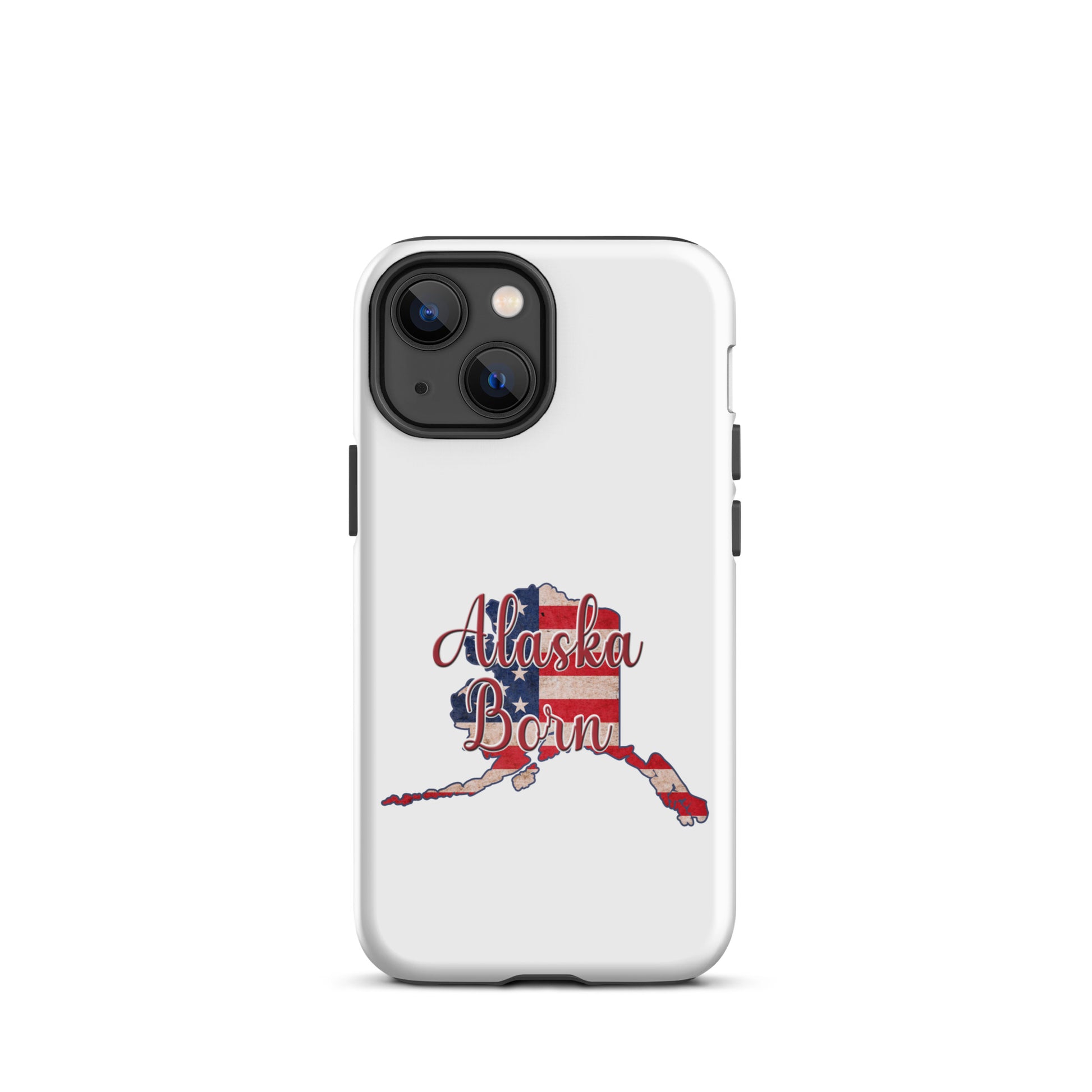 Alaska Born US Flag Tough iPhone Case