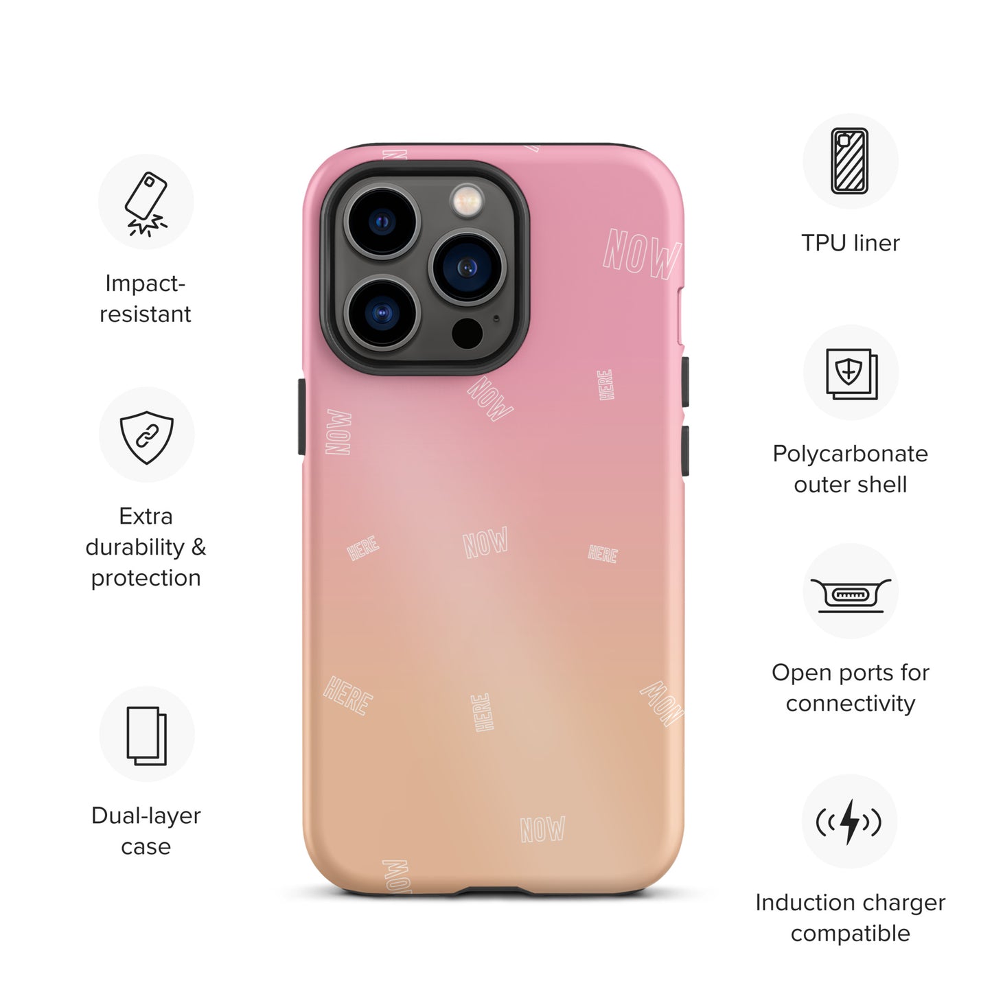Here Now Tough iPhone case