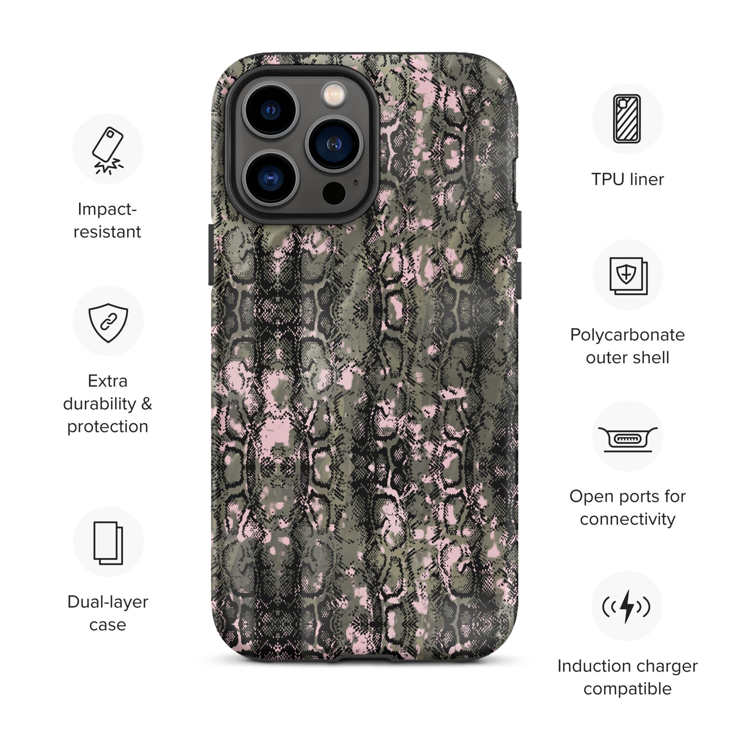Snakeskin Design Tough iPhone case