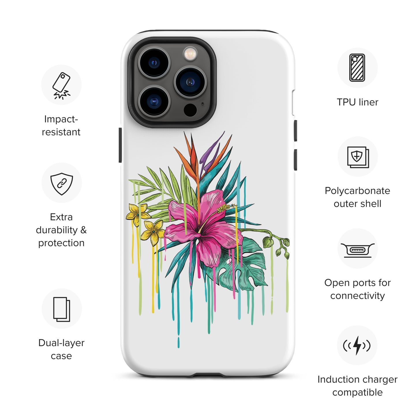 Pink Flower Tough iPhone case