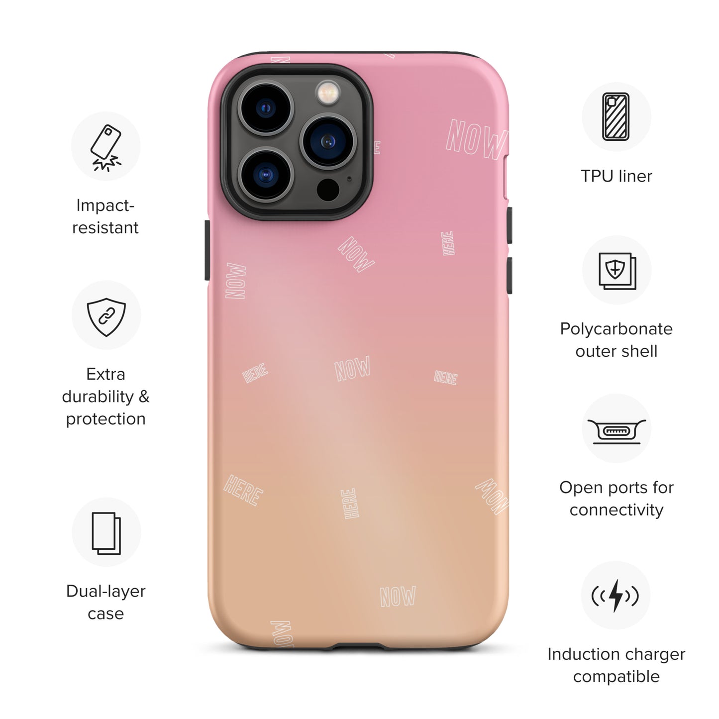 Here Now Tough iPhone case