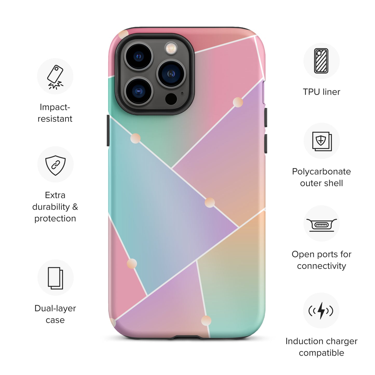 Glass Pattern Tough iPhone case