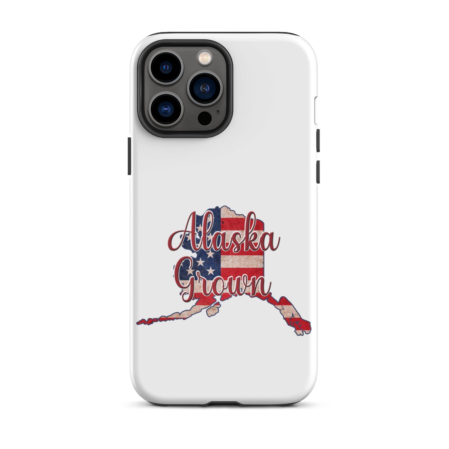 Alaska Grown US Flag Tough iPhone Case