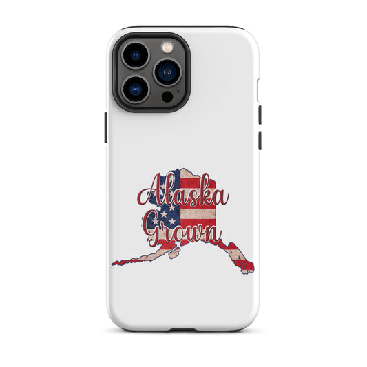 Alaska Grown US Flag Tough iPhone Case